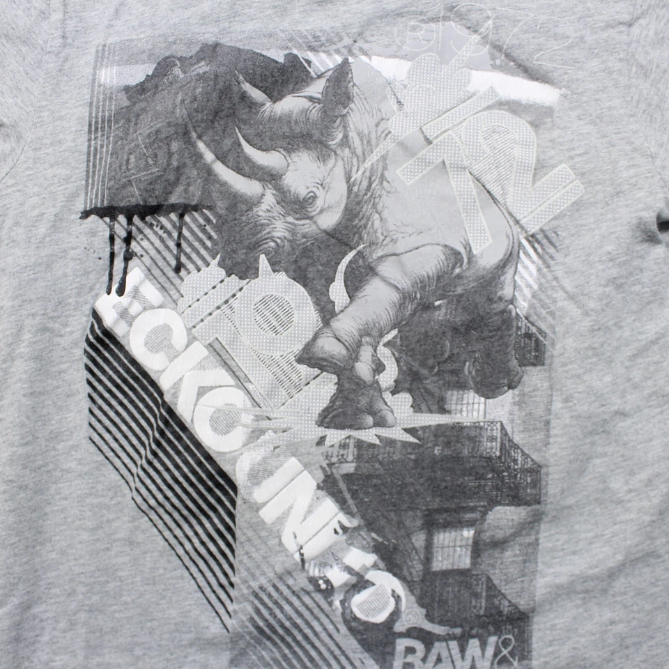 Camiseta Top Ecko Unltd Jóvenes Niños Pequeña 8 Gris Manga Corta Rinocerosa Foto 2 de 4