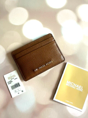 Michael Kors Jet Set Credit Card Holder Case Wallet NWT Luggage