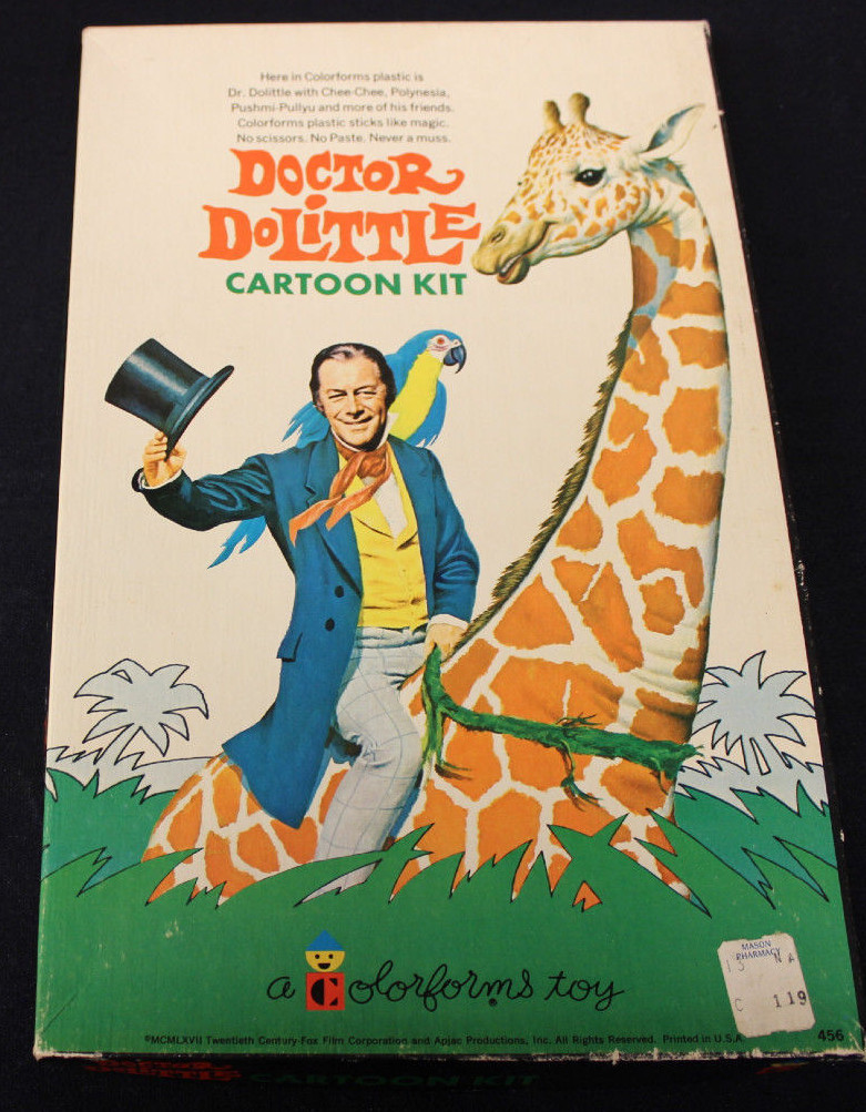 VINTAGE 1967 DOCTOR DR DOLITTLE COLORFORMS BOX SET COMPLETE