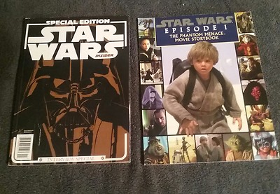 Star Wars 2 Books Special Edition Insider Episode 1 Movie Story Book 