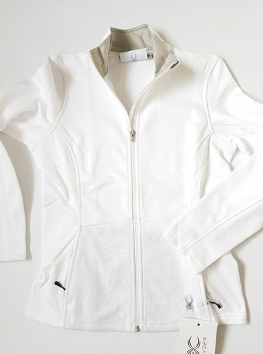 Women's SPYDER 657 VOILA CORE SWEATER JACKET WHITE color size UK L BNWT - Picture 6 of 10