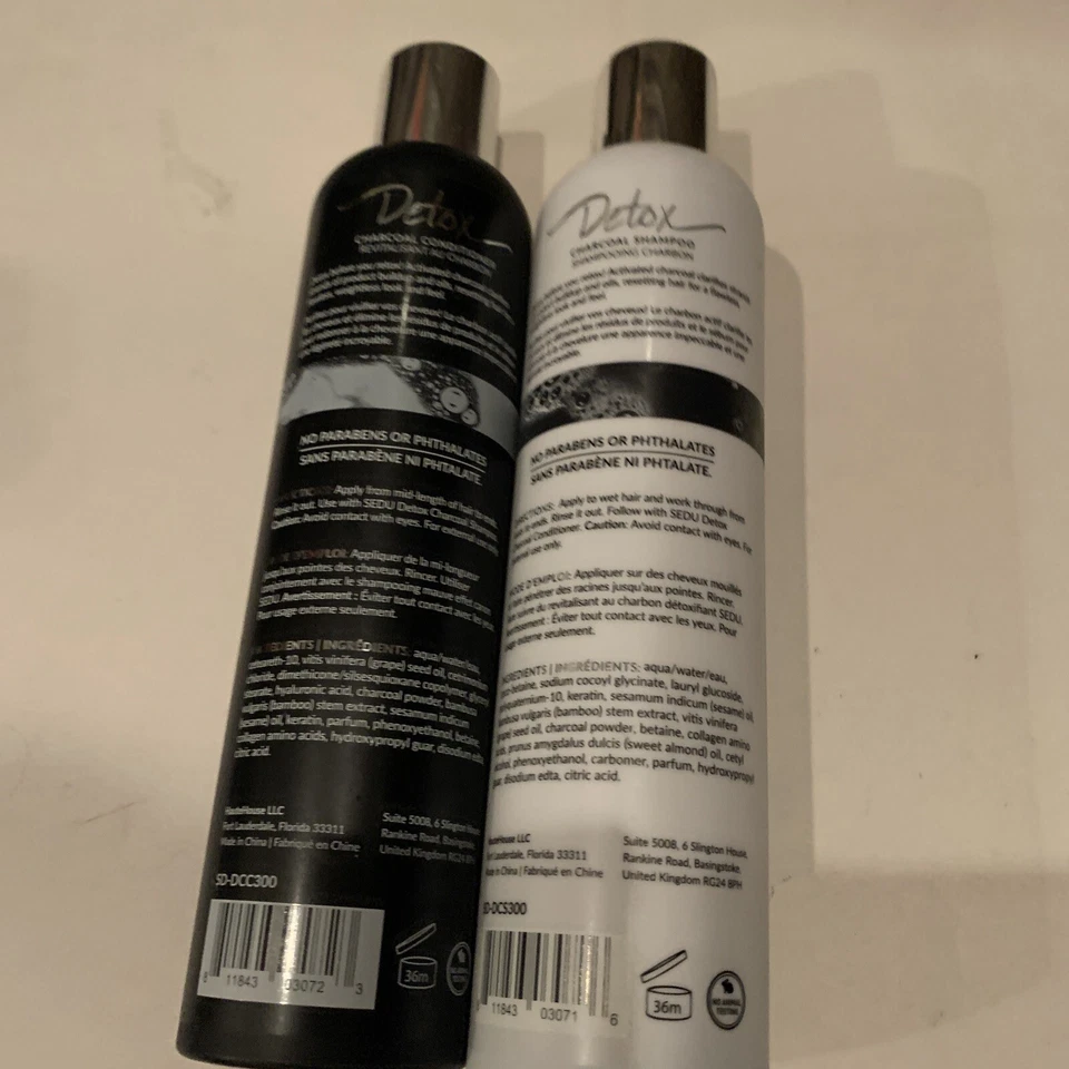 Paquete de 2 champú y acondicionador clarificante de carbón Sedu Detox de 10,1 oz Foto 3 de 4