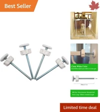 Extra-Long Extended M8 8mm Spindle Rods - Versatile - Sleek White/Bronze