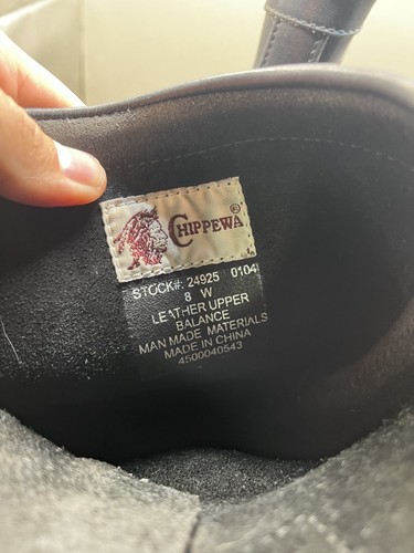 Vintage Chippewa Engineering Stiefel Biker robuster Stil schwarz Größe 8 - Bild 12 von 13