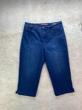 Gloria Vanderbilt Womens Size 14 Dark Wash High Rise Amanda Crop Capri Jeans