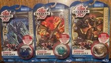 Bakugan Deka Aquous, Pyrus, & Sub Terra  Lot Of 3 With BIGGEST METAL GATE CARDS￼