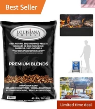 Eco-Friendly BBQ Pellets, 40 lb - Competition Blend for Hotter, Cleaner Cooking