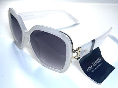 NEW MAX EDITION TRANSPARENT White Gold ME91414 Sunglasses + Case