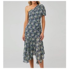 NWT ASTR The Label size medium women’s floral one shoulder midi dress