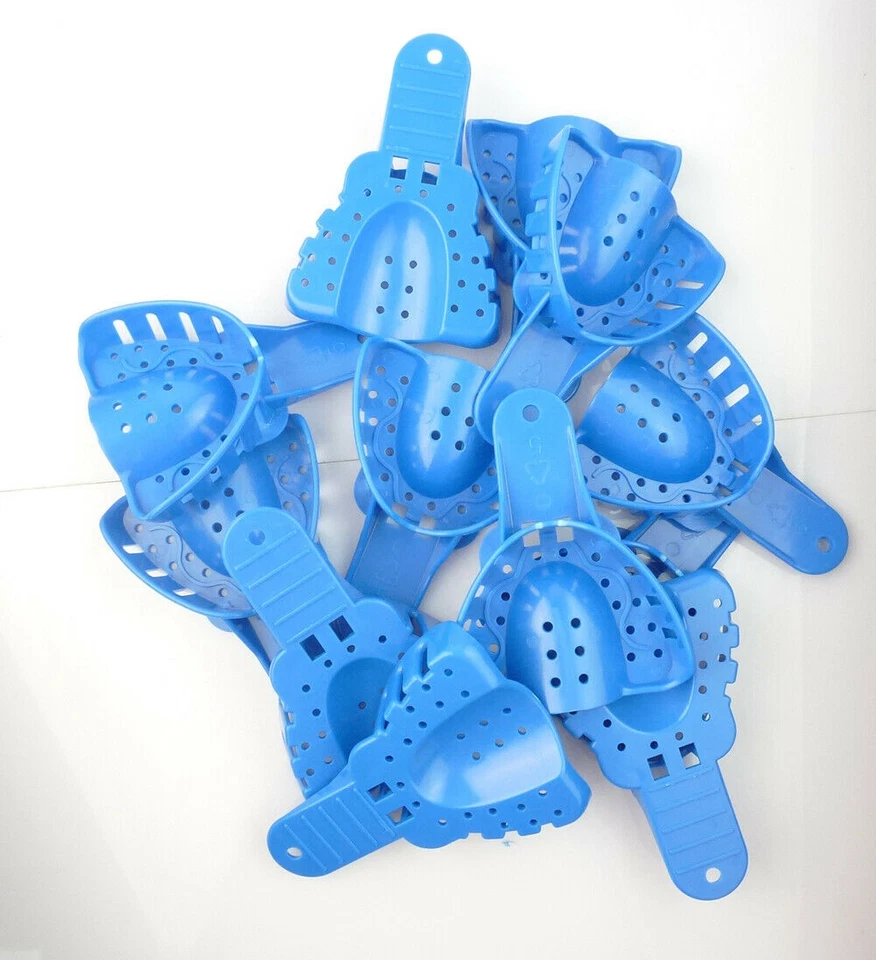 Bandejas de impresión dental de plástico perforadas 12 piezas superior/inferior S/M/L/XL Easyinsmile Foto 4 de 4