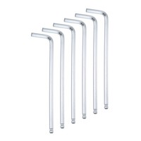 6Stk Ballkopf InnensechskantschlüSsel 4Mm Cr-V L-Form SechskantschlüSsel Silber