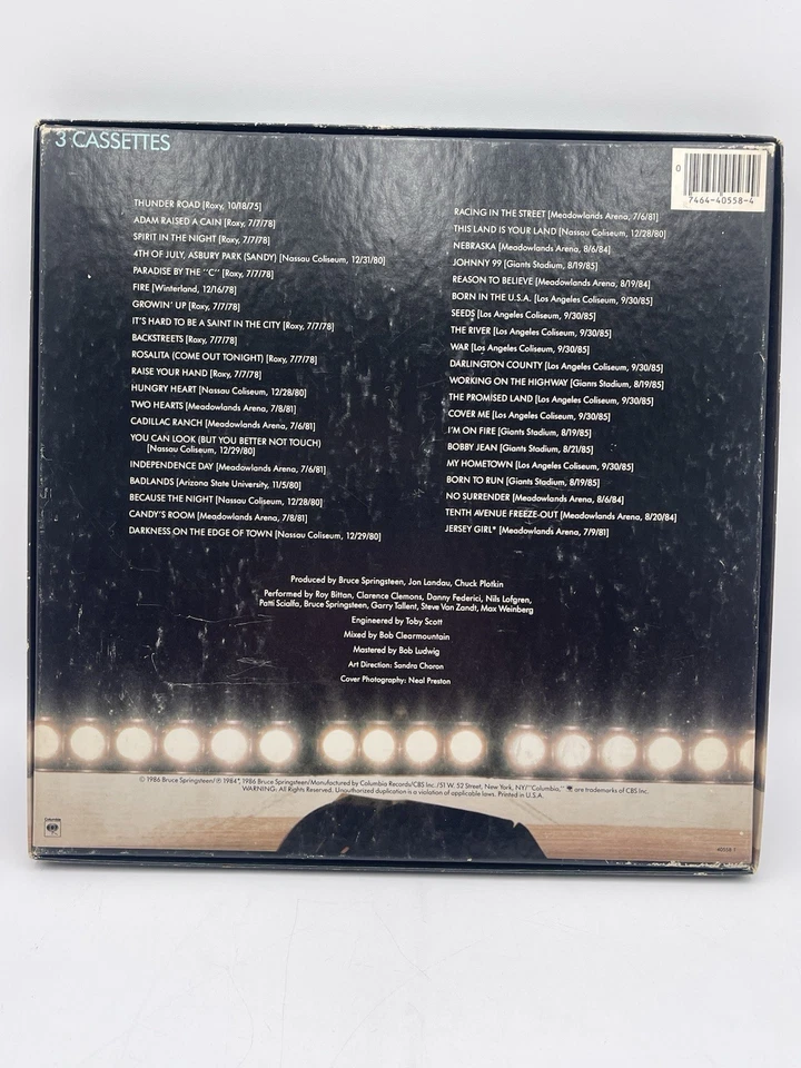 Bruce Springsteen & the E Street Band Boxed Set of 3 Cassettes with Lyric Book - Image 2 of 4