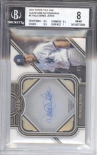2023 Topps Tier One Clear One Autographs Derek Jeter #C1ADJ BGS 8 Auto 9