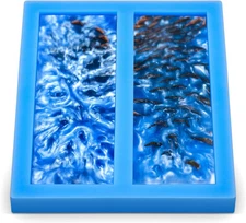 Tessco Double Cavity Silicone Knife Scale Mold Casting 0.4 X 2 X 6 Inches, Blue