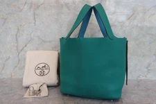 HERMES Picotin Lock Eclat MM Taurillon Clemence Swift Handbag Stamp D (2019)