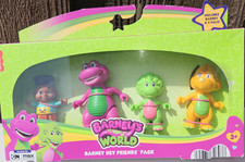 Mattel Barney  Friends Hey Friends Pack Figures Set   3 Dinosaurs  1 Friend