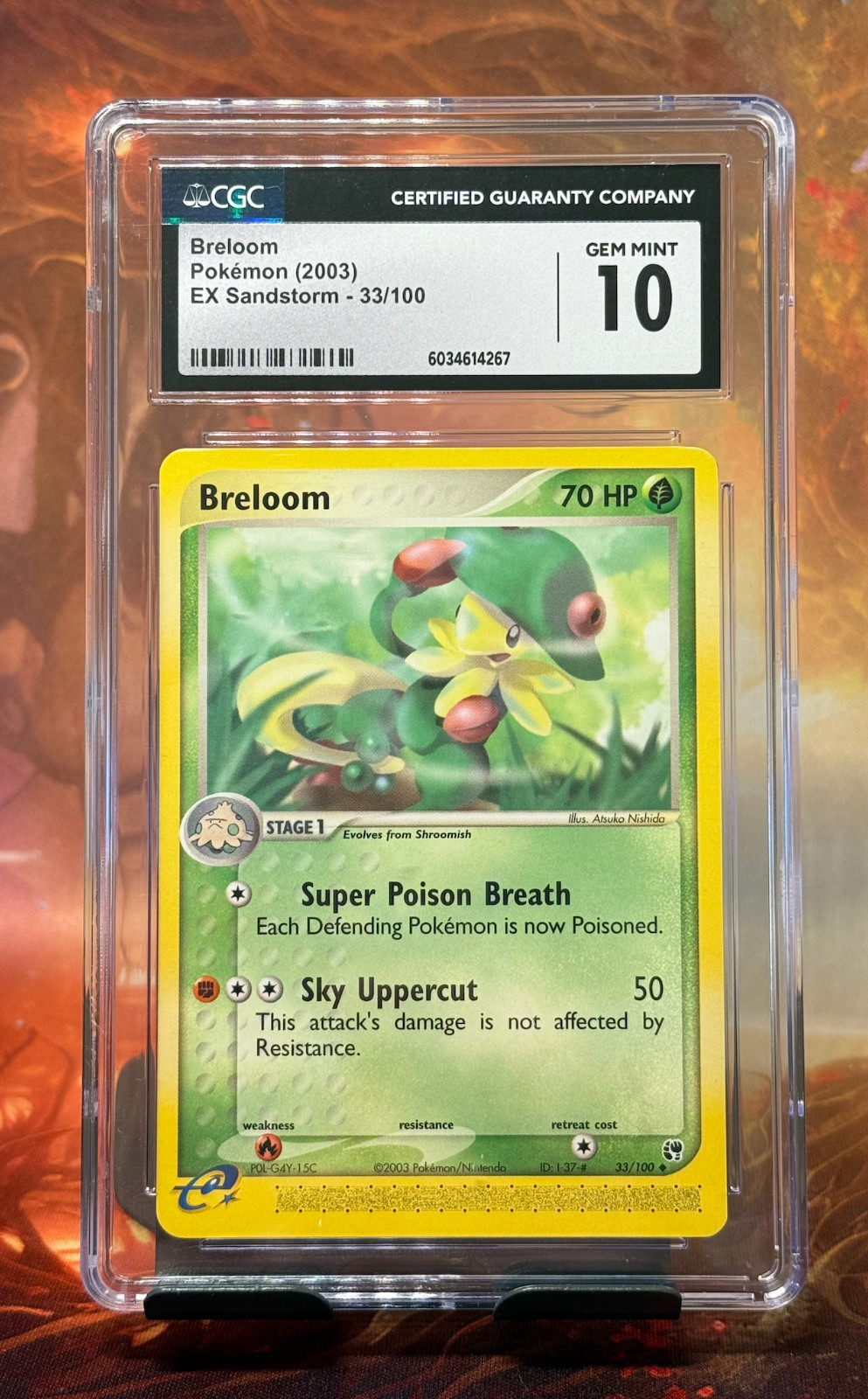 Breloom EX Sandstorm 33/100 (2003) English CGC 10