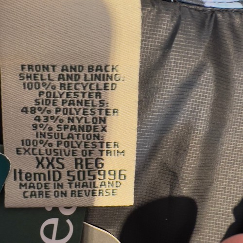 L.L.Bean PrimaLoft Cross Core Packaway Long Vest Women's XXS Reg NEW Item 505996 - Picture 6 of 24