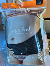 Isabel Maternity Ingrid & Isabel Pregnancy Support Belt M/L Black Belly Back NEW