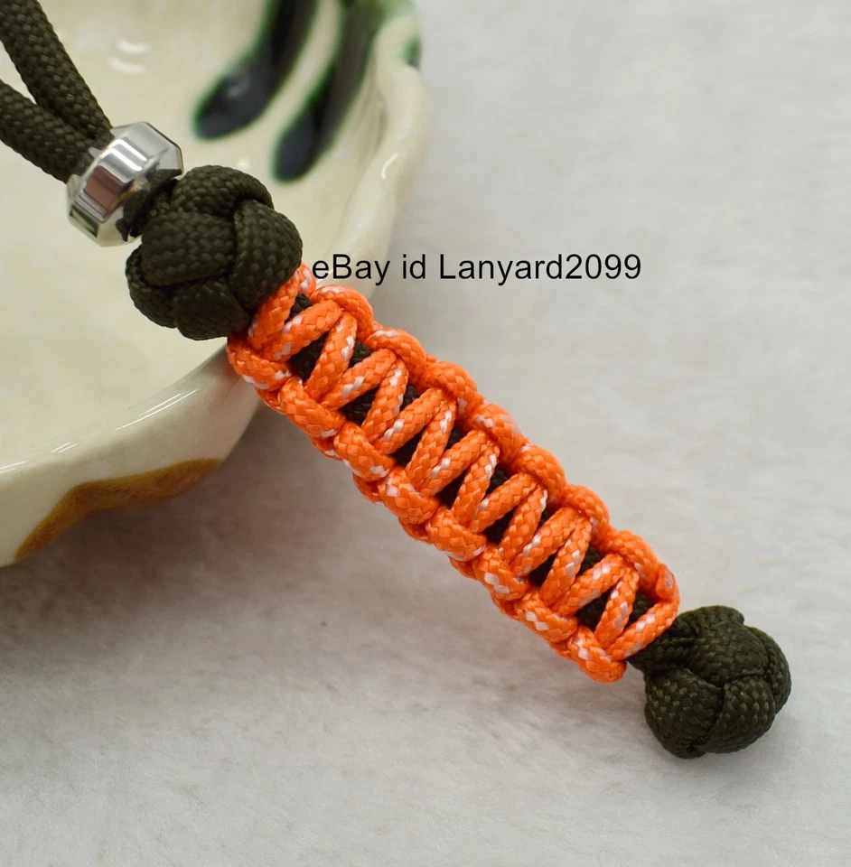 550 Paracord Combo Knife Lanyard Dk Cord With Stainless steel Cylinder Bead - Image 4 of 4