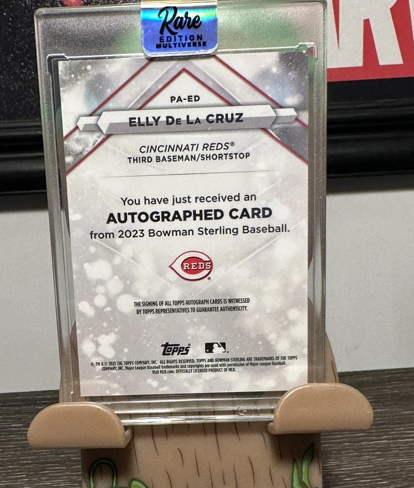 Elly De La Cruz 2023 Bowman Sterling Prospect ON CARD RC Auto Orange /75 - Image 4 of 4