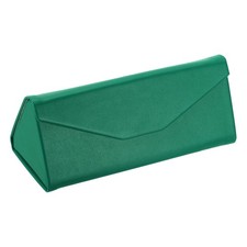 Foldable Glasses Case, Triangle Magnetic Sunglasses Case, Dark Green
