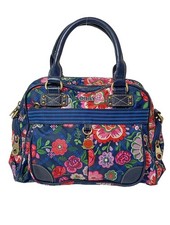 OILILY Schultertasche Mittel Damen Tasche blau-rot Casual-Look