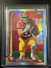 2025 Topps Chrome Football Christian McCaffrey Refractor #263 - 49ers