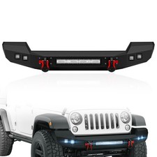 Front Bumper For Jeep Wrangler Jk 2007-2018 2018-2026 Jl 24 Door Wled Lights