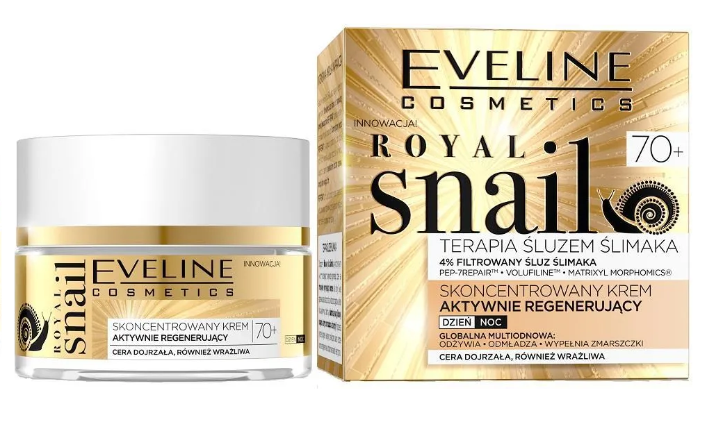 Eveline Royal Snail 70+ Concentrated Actively Regenerating Day Night Cream 50ml