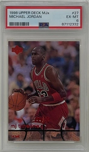 Michael Jordan 1998 Upper Deck MJx Chicago Bulls NBA Basketball Card #27 PSA 6