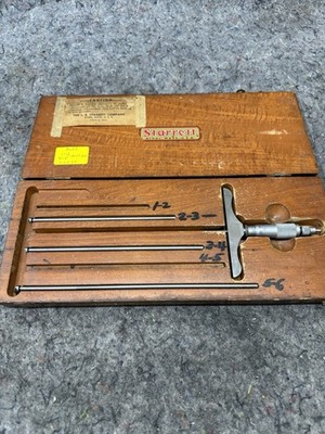 The L.S. Starrett Depth Micrometer 1-6 ( Missing 1-2,4-5)
