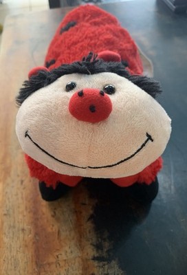 Pillow Pets Pee Wee Ladybug 12 x9  Red Black Stuffed Plush Stand Or Lay Flat