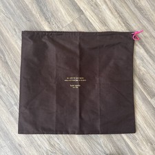 19" X 17" Big Kate Spade NY Brown Purse Dust Bag Cover Pink Drawstring Coral L
