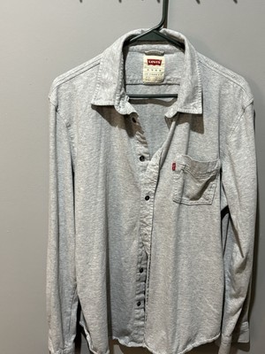 Levi s Long Sleeve Grey Cotton Button Up