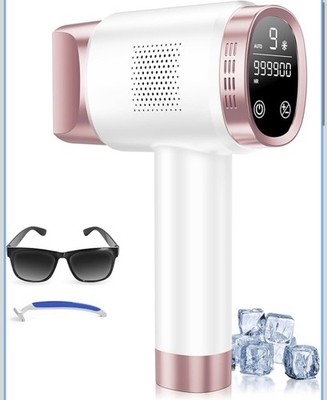   IPL Laser Haarentfernungsgerät für Frauen Männer, Schmerzfrei Eiskühlender Haarentferner