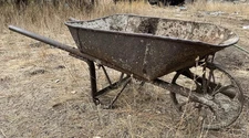 Antique All Steel Wheelbarrow 