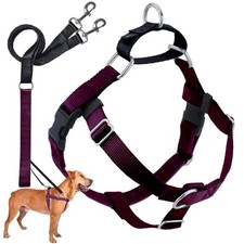 Burgundy No Pull Dog Harness XS Anti Pull Adjustable Comfort Made in USA
