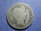 1911-D Barber Dime  Good