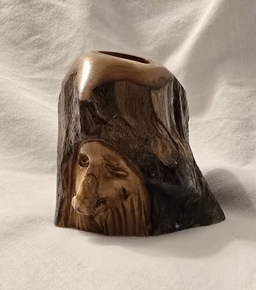 Bearded Nordic Wood Spirit Small Carving Possibly Renaud Igor Vivot Rare - Image 3 of 4