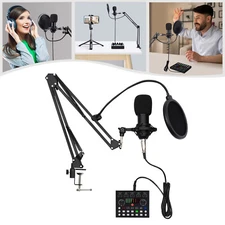 Home Studio Recording Kit with Microphone, Mixer & Multiple Sound Modes