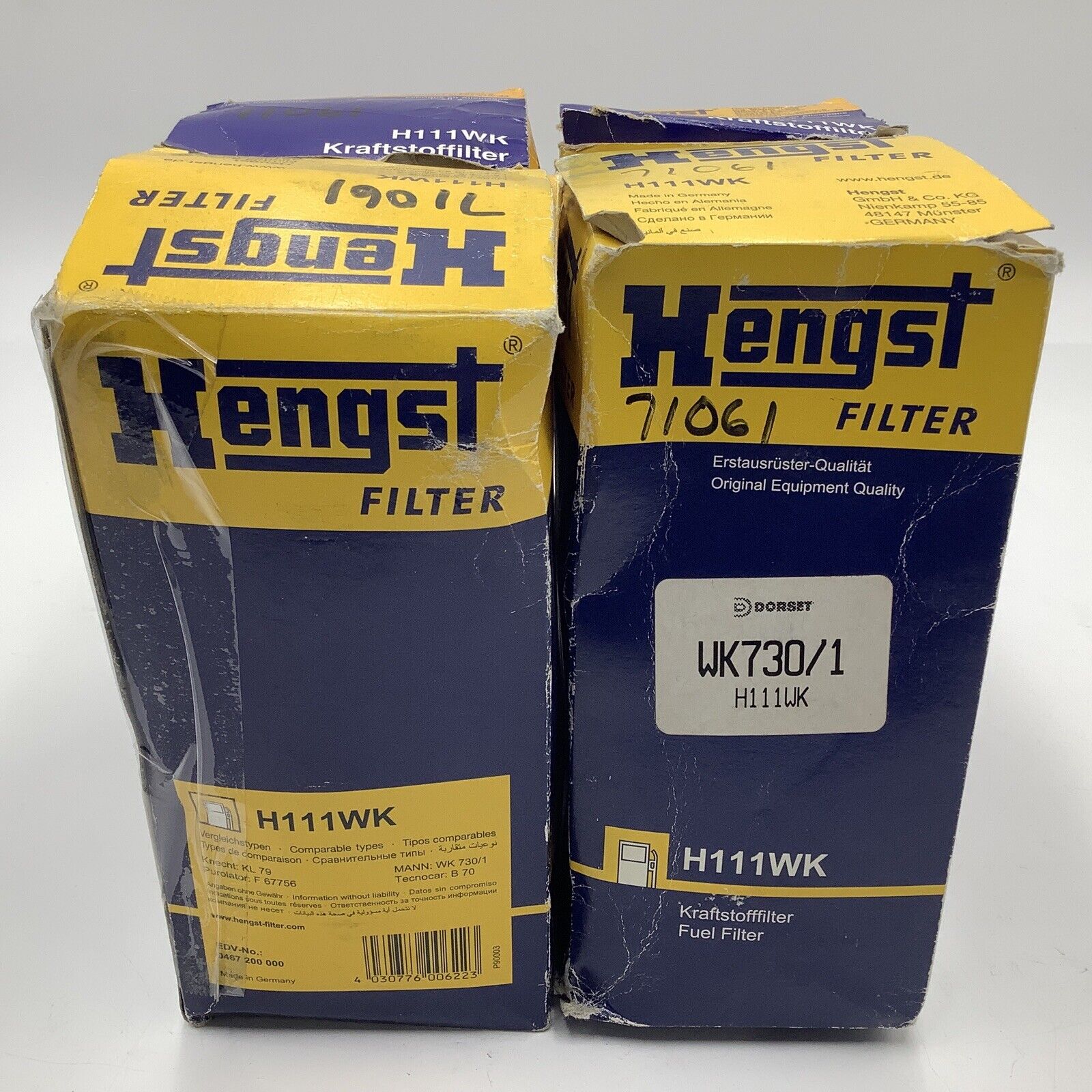 LOT OF 4 Fuel Filter HENGST H111WK