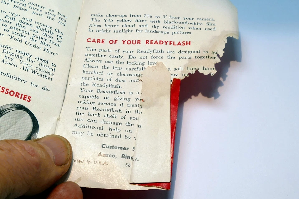 Ansco Ready Flash 620 cámara manual guía de instrucciones ES  Foto 2 de 4