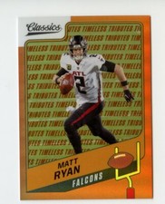 A186 MATT RYAN 2021 CLASSICS TIMELESS TRIBUTES ORANGE REFRACTOR 2/10 JERSEY #