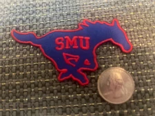 SMU Southern Methodist University Mustangs vintage embroided patch 3.5” X 1.75
