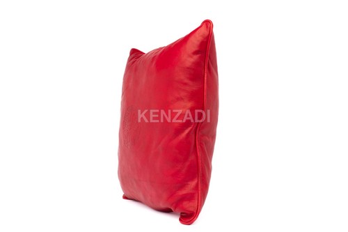 Decorative Moroccan handmade Leather Throw Pillow Covers 16 x 16 In by Kenzadi - Picture 15 of 72