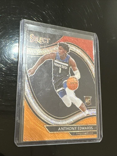 ANTHONY EDWARDS 2020-21 Panini Select Courtside Red White Orange Shimmer RC #300
