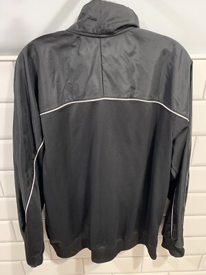 Vintage 90's Nike Team Zip-Up Jacket Large Black Windbreaker