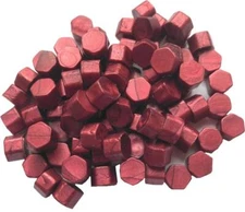 Red Satin Pearl Sealing Wax Beads (approx 250) for Envelopes & Invitations