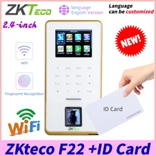 Zkteco F22 ID With Wifi Access Control System Biometric Fingerprint , Attendance